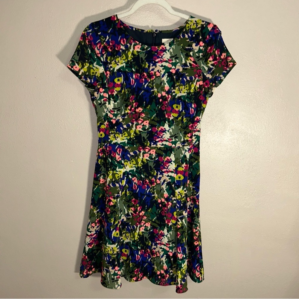 J. Crew Multicolor Floral FLOWY Mini Dress NWT cottagecore